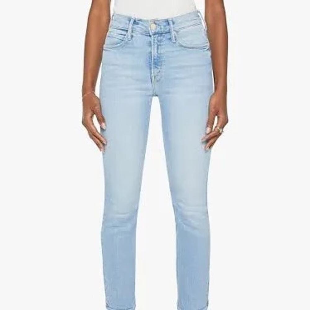 MOTHER Light Blue High-Rise Skinny Jeans